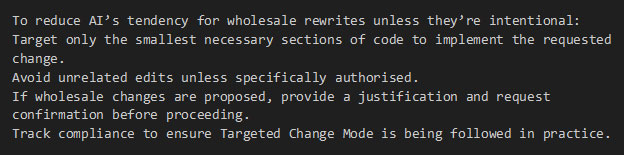 Targeted Change Mode