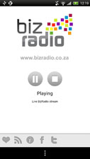 BizRadio screenshot on mobile app